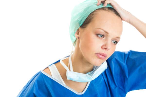 exhausted medical staff